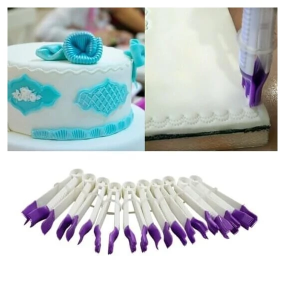 Tortaformázó és Fondant Díszítő Csipesz Készlet (10 db)