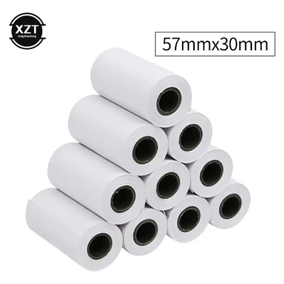 1 tekercs 57x30mm hőnyomtató papír, fotóminőségű nyomtatáshoz