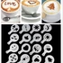 Kép 4/10 - Latte art barista sablon, kávé díszítő sablon