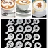 Kép 4/10 - Latte Art Barista Sablon, Kávé Díszítő Sablon, Kreatív Ital Dekorációhoz