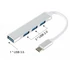 Kép 1/5 - Type C 3.0, HUB 4 portos USB-elosztó fehér, többeszközös csatlakoztatáshoz
