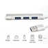 Kép 4/5 - Type C 3.0, HUB 4 portos USB-elosztó fehér, többeszközös csatlakoztatáshoz