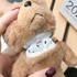 Kép 6/6 - Szürke Plüss AirPods Tok AirPods 1/2 Kompatibilis Védelemhez