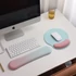 Kép 5/7 - Csuklótámasz és ergonomikus egérpad szett, bordó színben, kényelmes irodai használathoz