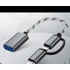 Kép 2/5 - 2 az 1-ben USB átalakító kábel többeszközös csatlakoztatáshoz