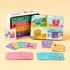 Kép 1/7 - Fa Gyerekek Arc Kirakó Puzzle Építőkocka Készlet Kreatív Játékhoz