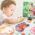 Kép 1/5 - Koaics Színes Állatos Kirakó Játék Kisgyermekeknek Fejlesztő Puzzle