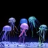 Kép 6/10 - Fluoreszkáló világító szilikon medúza akvárium dekoráció Kék színben