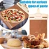 Kép 2/8 - Csúsztató pizzalapát, tészta áthelyező lapát, rozsdamentes acél sütőeszköz pizzakészítéshez