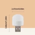 Kép 2/6 - 10db Mini USB Éjszakai Lámpa, Meleg Fehér és Hideg Fehér Fényű, Hordozható Világítás