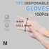 Kép 1/8 - 100db Eldobható Latex Kesztyű Higiéniai Használatra, 100db-S