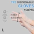 Kép 1/8 - 100db Eldobható Latex Kesztyű Higiéniai Használatra, 100db-S