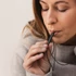 Kép 2/10 - Nyugtató légző nyaklánc, szorongás- és stresszcsökkentő acél színű ékszer