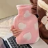 Kép 1/10 - Kényelmes Plüss Melegítő Párna Kék Szív Alakú - 1000ml Kapacitású