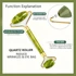 Kép 9/10 - Jade Roller & Gua Sha, Archenger, Természetes Kő Arcszépítő és Masszázs Roller Szett