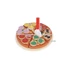 Kép 4/10 - Fa pizza készlet gyerekeknek - 22471, kreatív szerepjátékhoz