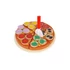 Kép 6/10 - Fa pizza készlet gyerekeknek - 22471, kreatív szerepjátékhoz
