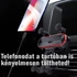 Kép 8/10 - Autós telefontartó szellőzőrácsra - Gravitációs mechanizmus, nyújtott kialakítás, piros színben