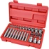 Kép 1/2 - EXTOL PREMIUM BIT és dugókulcs klt. 35 db TORX, 1/4"+8mm+10mm+12mm BIT-ek, 1/4"+3/8" dugófejek, adapterek C.V. acél, műanyag dobozban