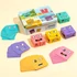 Kép 1/7 - 1 készlet Fa Gyerekek Arc kirakó Puzzle Építőkocka