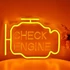 Kép 2/6 - 3D Ívelt 'CHECK ENGINE' LED Neon Tábla