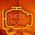 Kép 4/6 - 3D Ívelt 'CHECK ENGINE' LED Neon Tábla