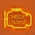 Kép 5/6 - 3D Ívelt 'CHECK ENGINE' LED Neon Tábla