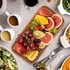 Kép 3/10 - Sokoldalú Fa Tálaló Tálca - Tökéletes Kávéhoz, Teához, Ékszer Kiállításhoz és Tároláshoz, Gyümölcsökhöz, Ételekhez, Reggelihez és Vacsorához - Csíkos Tervezés, Ideális Otthoni, Konyhai, Éttermi Használatra