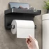 Kép 4/10 - öntapadós műanyag WC-papírtartó perforált fiókkal