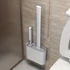 Kép 1/9 - Falra szerelhető szilikon WC-kefe készlet tartóval