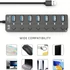 Kép 2/9 - USB 3.0 hub, 7 portos elosztó független be-/kikapcsoló kapcsolókkal és LED-jelzőfényekkel