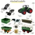 Kép 4/5 - 41,91 cm-es 1/24-es méretarányú farm traktor játékkészlet pótkocsival