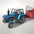 Kép 2/8 - Traktor modell utánfutóval