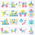 Kép 6/10 - 180db-os fa építőkocka - Tangram alakú puzzle készlet