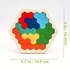 Kép 10/10 - Hatszögletű Tangram-rejtvény, fa kirakós játék