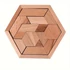 Kép 8/10 - Hatszögletű Tangram-rejtvény, fa kirakós játék
