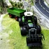 Kép 2/10 - Nagy 50.04cm-es Zöld Farm Traktor Játékkészlet Pótkocsival és Előre Rakodóval