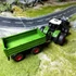 Kép 7/10 - Nagy 50.04cm-es Zöld Farm Traktor Játékkészlet Pótkocsival és Előre Rakodóval