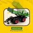 Kép 9/10 - Nagy 50.04cm-es Zöld Farm Traktor Játékkészlet Pótkocsival és Előre Rakodóval