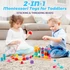 Kép 2/7 - Montessori fa gyöngyös szortírozó játékszett