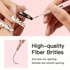 Kép 7/10 - 5db Rózsaszín/fekete Nail Art Ecsetek A Részletekért, Long Nail Art Line Ecsetek Manikűrzselé Finom Mintákhoz