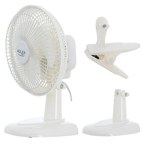 Adler AD 7317 fehér csíptethető asztali ventilátor