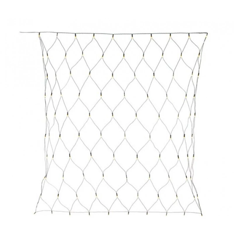 Távirányítós LED-es fényháló - 100 db melegfehér LED-del (1,5 x 1,5 m)